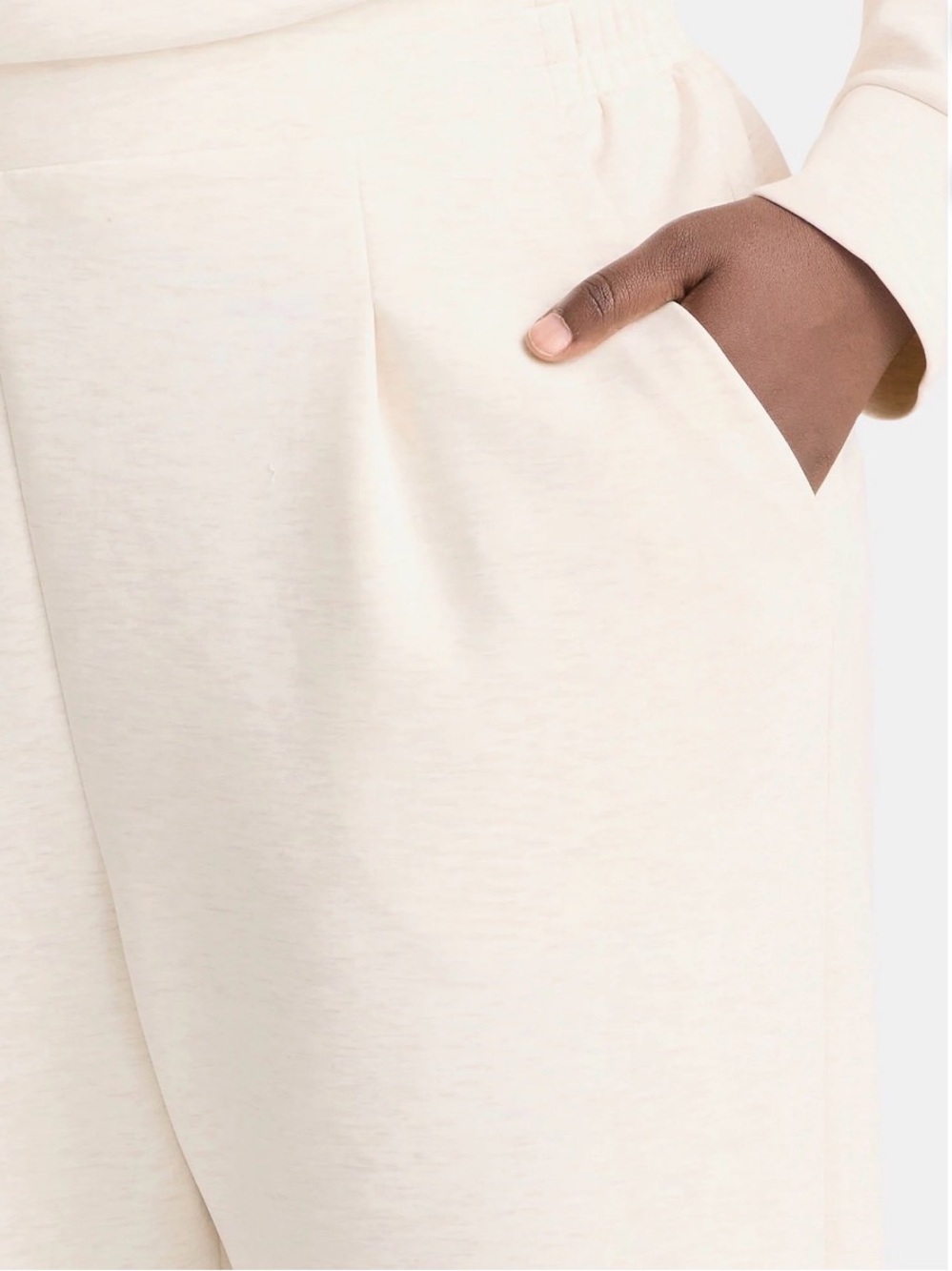 AVIA ScubaKnit Pleat Joggers with Pockets SIZE XL NWT Color- Wheat Heather - Picture 6 of 9